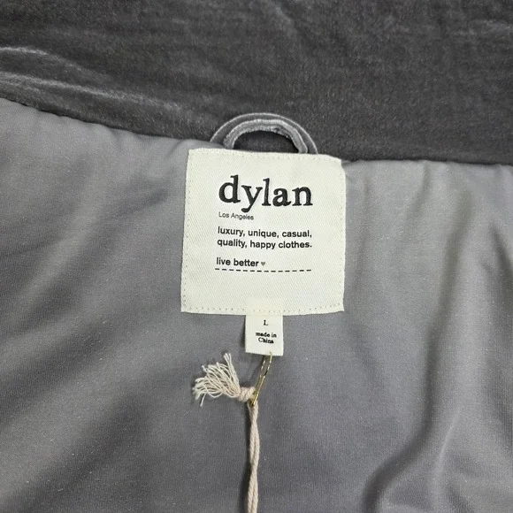 Dylan Puffer Vest Velvet Gray Women's Size Large New with Tags - Picture 4 of 9